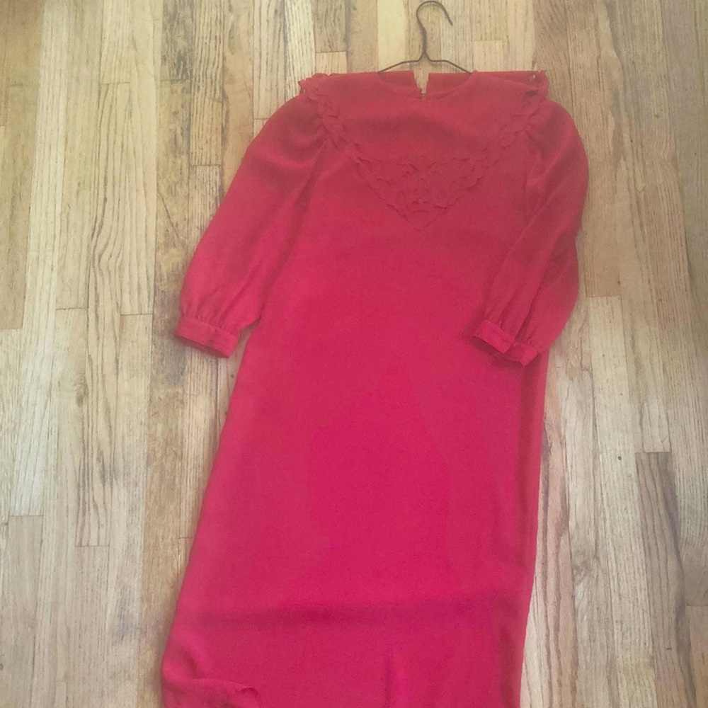 red vintage dress